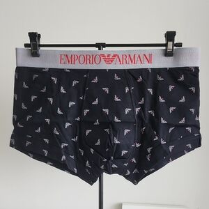 Emporio Armani Patterned Black Boxer Briefs